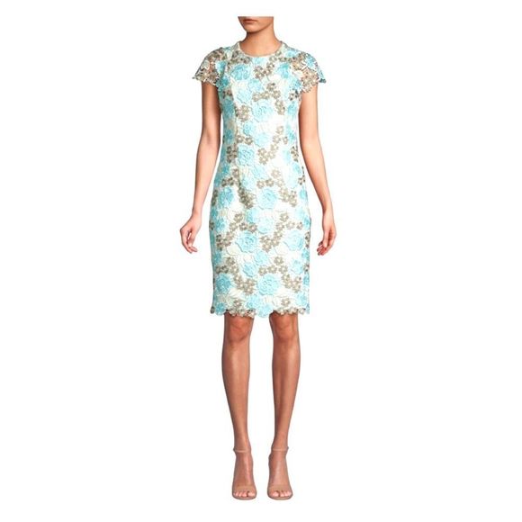 Calvin Klein Floral Lace Dress 12 - Picture 1 of 16